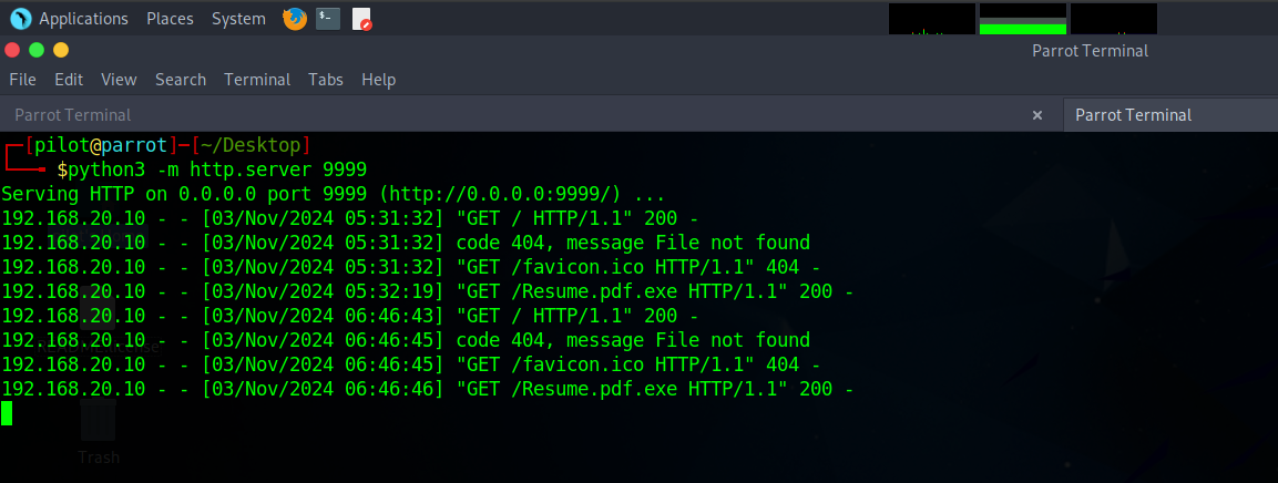 Python HTTP Server for Malware Deployment